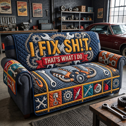 I Fix It Quilted Sofa Cover GFTOPND3546
