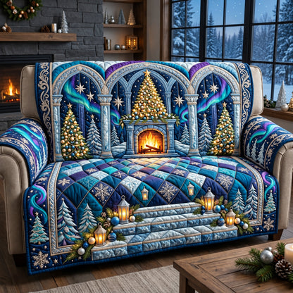 Aurora Christmas Sanctuary Quilted Sofa Cover GFTOPND3566