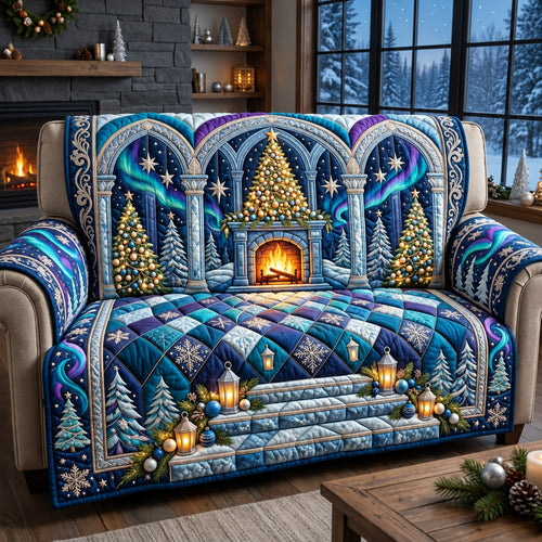 Aurora Christmas Sanctuary Quilted Sofa Cover GFTOPND3566