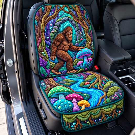 Enchanted Bigfoot Forest Quilted Car Seat Protector GFTOPND3572