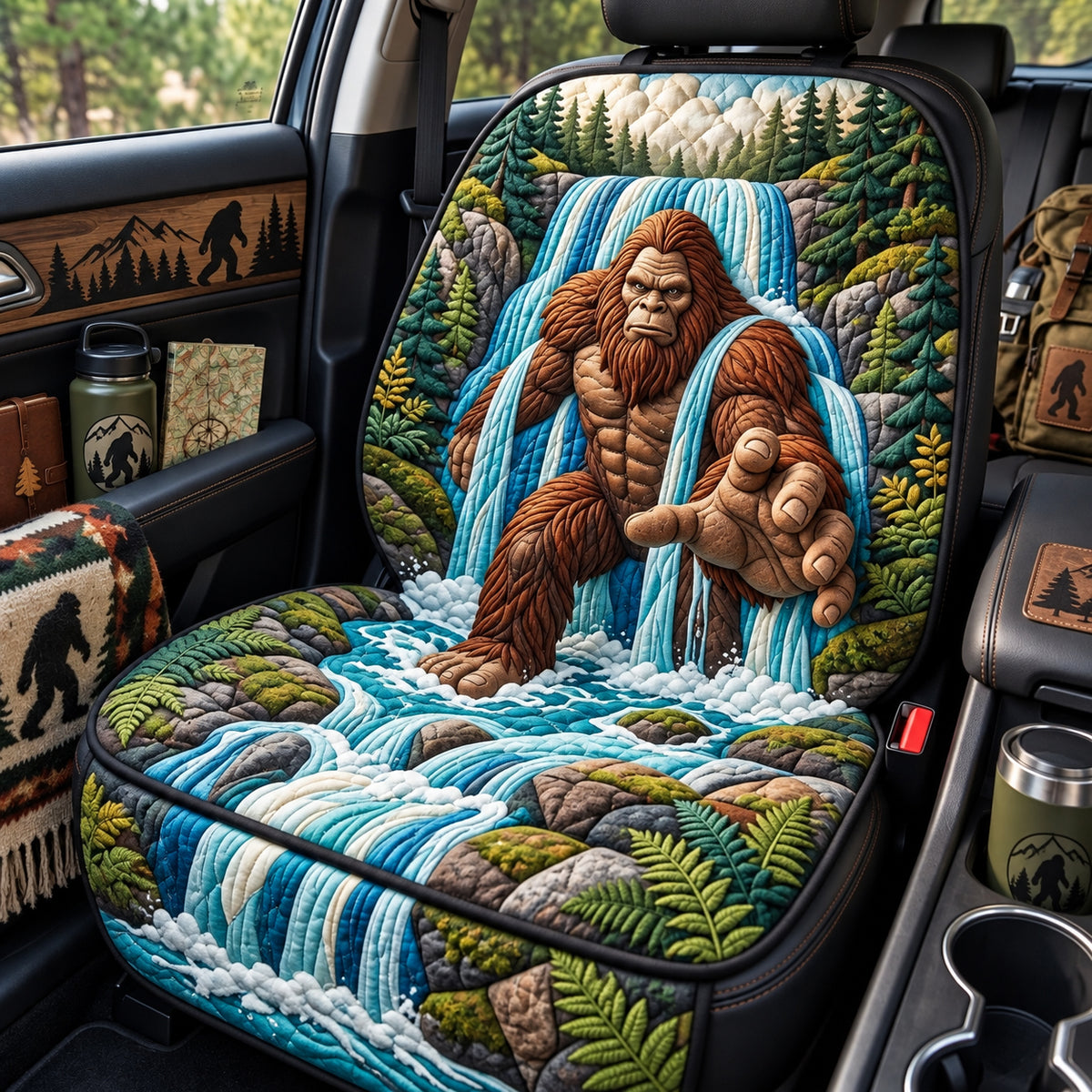 Bigfoot Waterfall Quilted Car Seat Protector GFTOPND3573