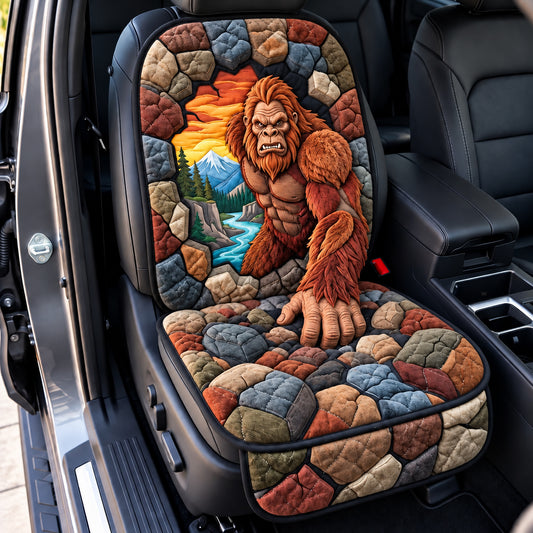 Bigfoot Breaking Rocks Quilted Car Seat Protector GFTOPND3574
