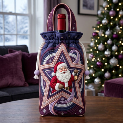 Celestial Christmas Star Quilted Bottle Carrier Bag GFTOPND3581