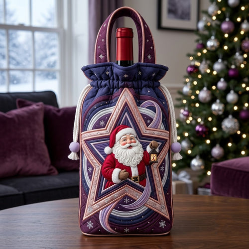 Celestial Christmas Star Quilted Bottle Carrier Bag GFTOPND3581