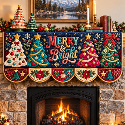 Merry And Bright Quilted Mantel Scarf GFTOPND3588