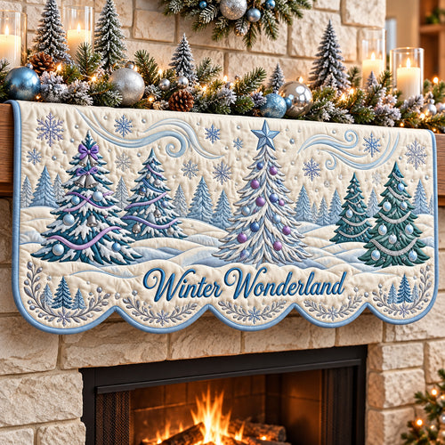 Winter Wonderland Quilted Mantel Scarf GFTOPND3592
