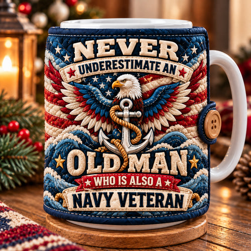Proud Navy Veteran Quilted Mug Cozy GFTOPND3610