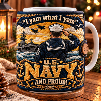 Proud Navy Veteran Quilted Mug Cozy GFTOPND3613