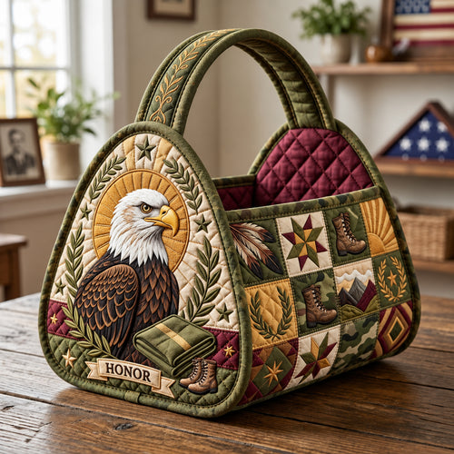 Veteran Honor Christmas Quilted Basket GFTOPND3614