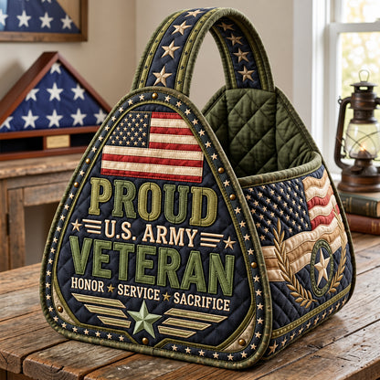 Proud Veteran Christmas Quilted Basket GFTOPND3616