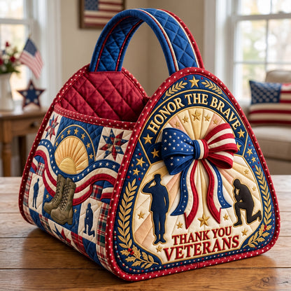 Honor The Brave Christmas Quilted Basket GFTOPND3617