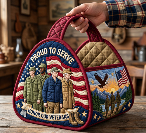 Proud To Serve Christmas Quilted Basket GFTOPND3618