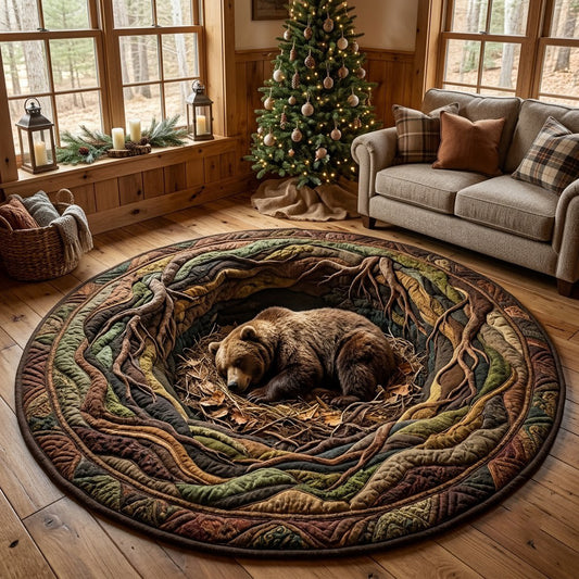 Sleeping Bear Den Quilted Round Mat GFTOPND3649