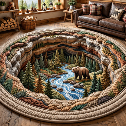 Bear River Canyon Quilted Round Mat GFTOPND3652