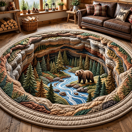 Bear River Canyon Quilted Round Mat GFTOPND3652