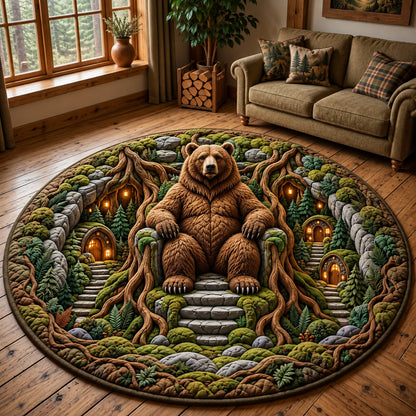 Bear Kingdom Quilted Round Mat GFTOPND3653