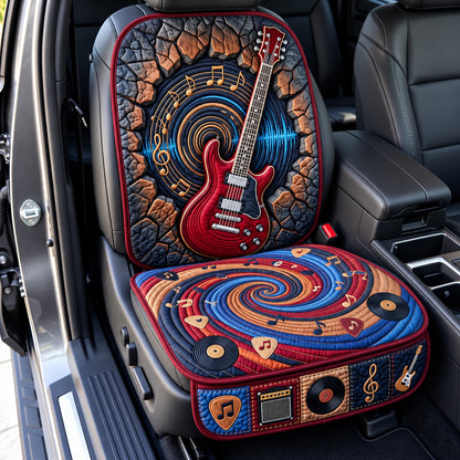 Guitar 3D Rock Explosion Quilted Car Seat Protector GFTOPND3668
