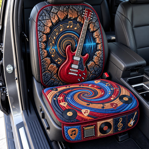 Guitar 3D Rock Explosion Quilted Car Seat Protector GFTOPND3668