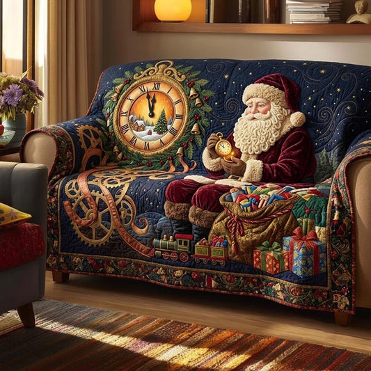 Midnight Santa Quilted Sofa Cover GFTOPND3676