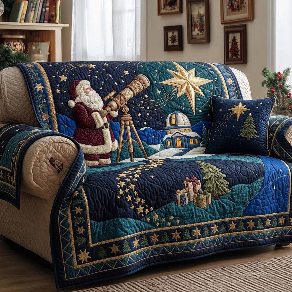 Stargazer Santa Quilted Sofa Cover GFTOPND3677