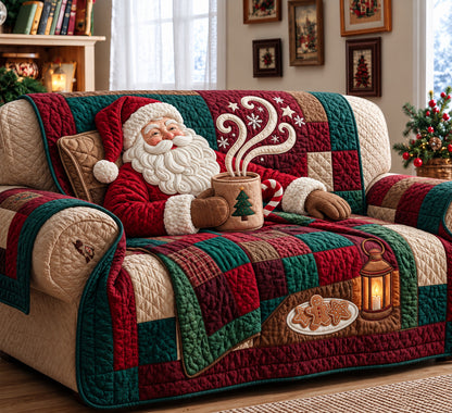 Cozy Santa Quilted Sofa Cover GFTOPND3681