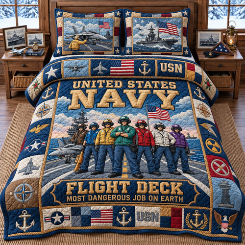 Proud Veteran 3-Piece Quilted Bedding Set GFTOPND3687
