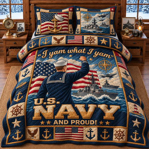Proud Veteran 3-Piece Quilted Bedding Set GFTOPND3688