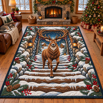 Christmas Warrior Stag Area Rug GFTOPND3697