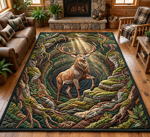 Deer Forest Sinkhole Area Rug GFTOPND3698