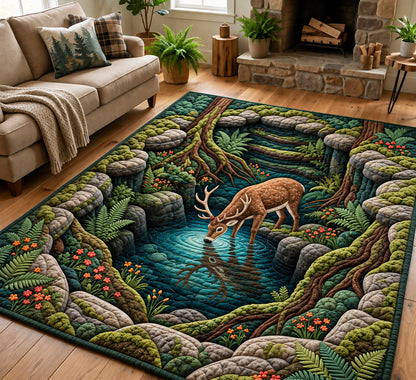 Deer Hidden Forest Area Rug GFTOPND3700