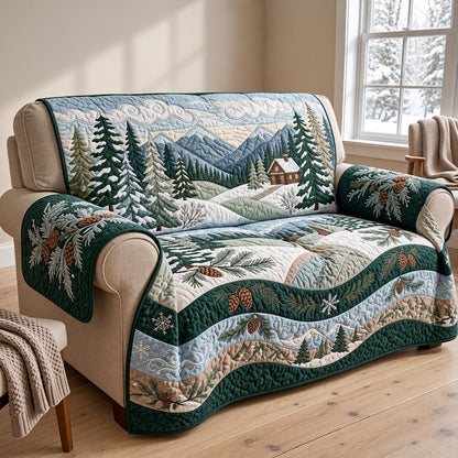 Winter Woodland Quilted Sofa Cover GFTOPND3702