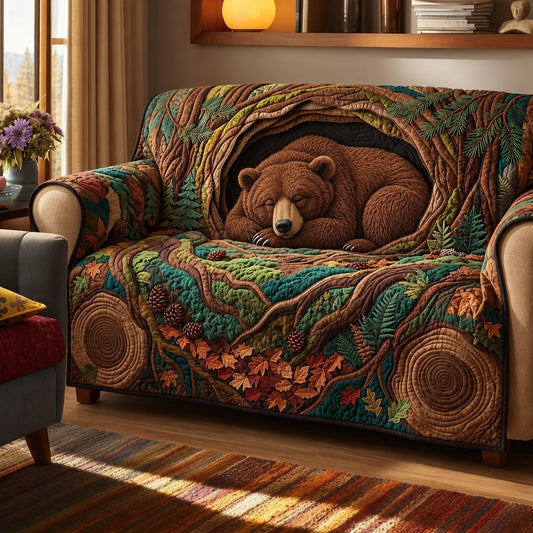 Sleeping Bear Quilted Sofa Cover GFTOPND3710