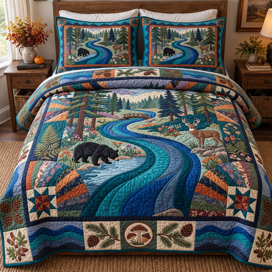 Wild River Patchwork 3-Piece Quilted Bedding Set GFTOPND3829