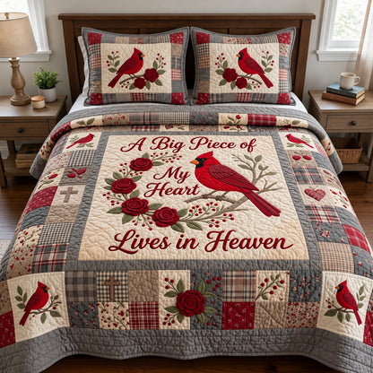 Big Piece Of My Heart 3-Piece Quilted Bedding Set GFTOPND3910
