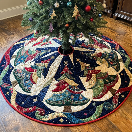 Christmas Tree Kaleidoscope Quilted Tree Skirt GFTOPND3956