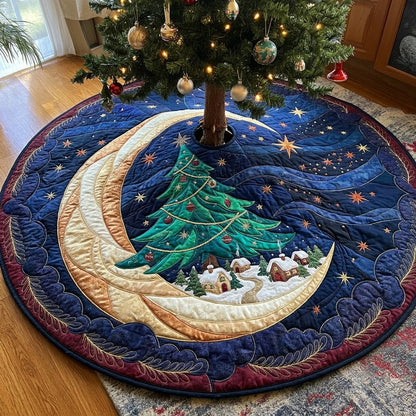Christmas Tree Galaxy Quilted Tree Skirt GFTOPND3957
