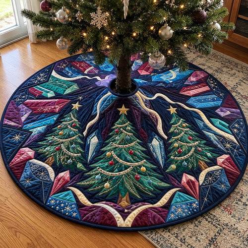 Christmas Tree Crystal Cavern Quilted Tree Skirt GFTOPND3958