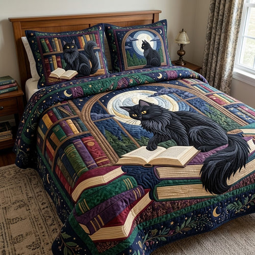 Midnight Reading Club 3-Piece Quilted Bedding Set GFTOPND3993