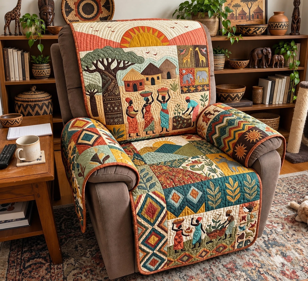 Stories Of Motherland Quilted Sofa Cover GFTOPND4001