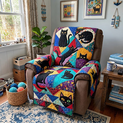 Crazy Cat Kaleidoscope Quilted Sofa Cover GFTOPND4006