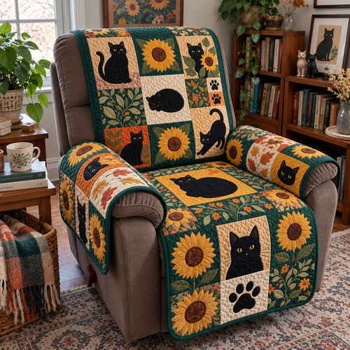 Sunflower Cats Quilted Sofa Cover GFTOPND4010