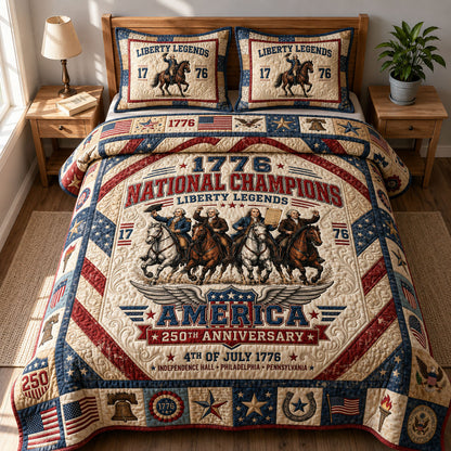 1776 National Champions 3-Piece Quilted Bedding Set GFTOPND403