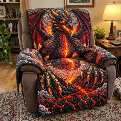 Blazing Dragon Majesty Quilted Sofa Cover GFTOPND4039