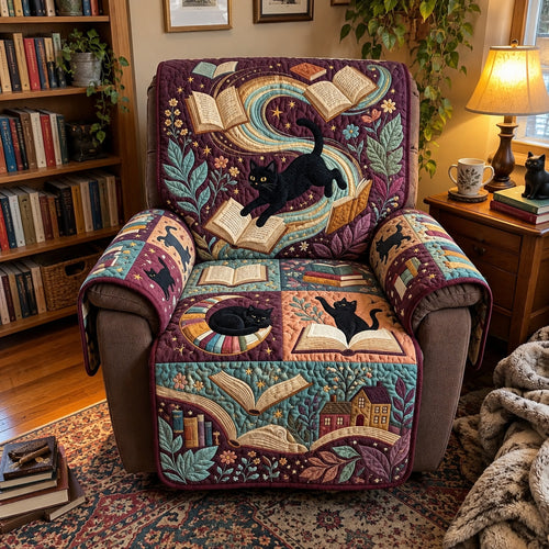 Whimsical Flying Books Quilted Sofa Cover GFTOPND4088