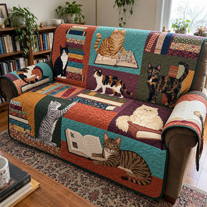 Their Favorite Books Quilted Sofa Cover GFTOPND4094