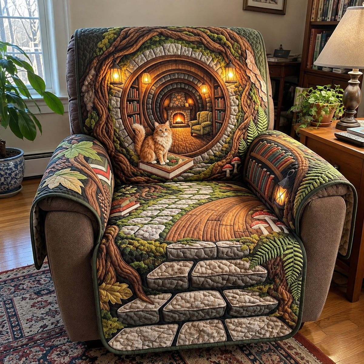 Hobbit Reading Burrow Quilted Sofa Cover GFTOPND4096