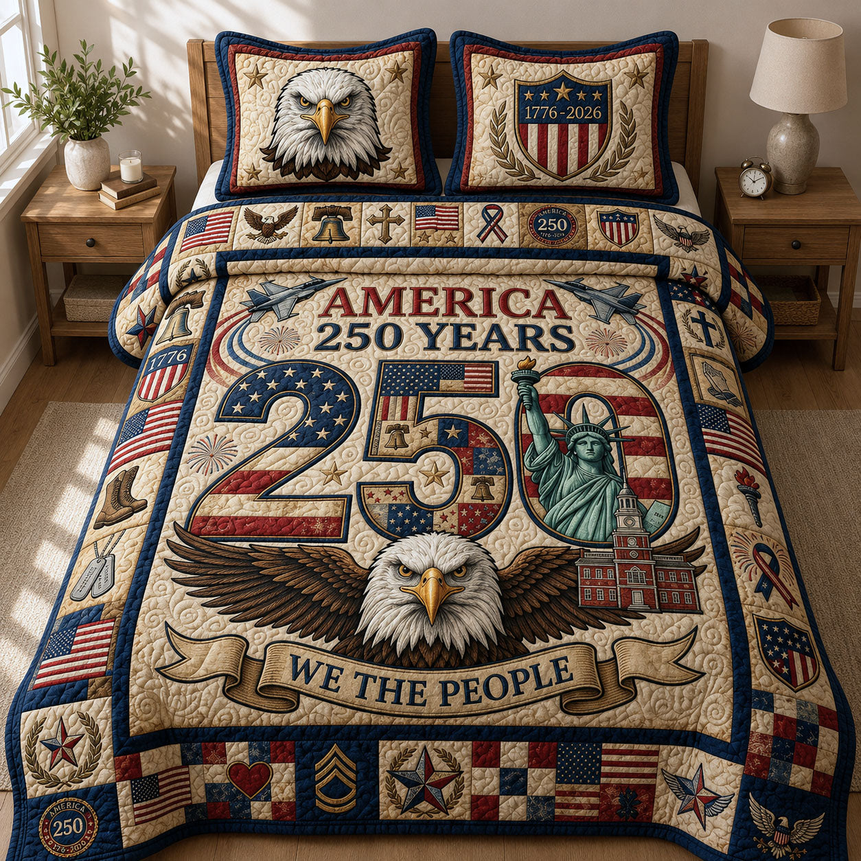 We The People 3-Piece Quilted Bedding Set GFTOPND410
