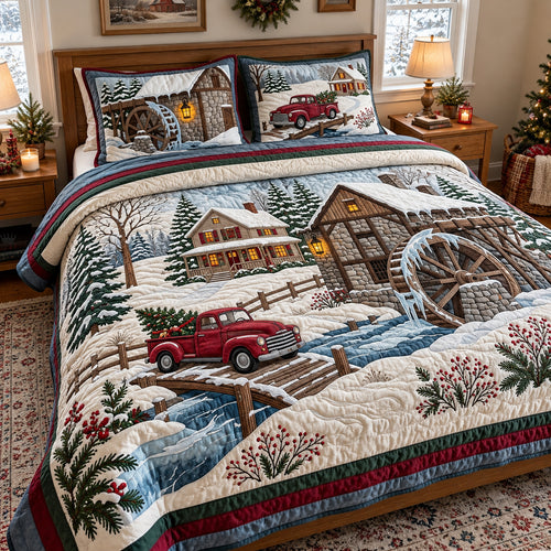 Old Stone Mill 3-Piece Quilted Bedding Set GFTOPND4110