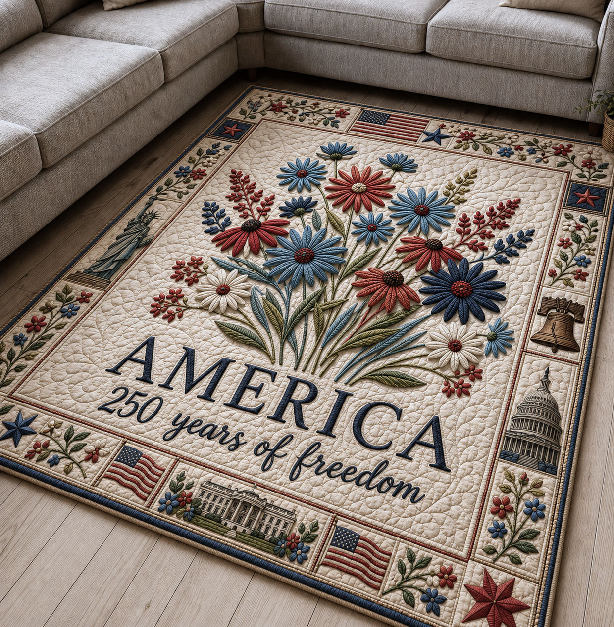 Floral America 250 Area Rug GFTOPND43