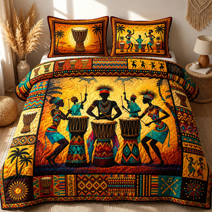 The Heartbeat Of Africa 3-Piece Quilted Bedding Set GFTOPND458